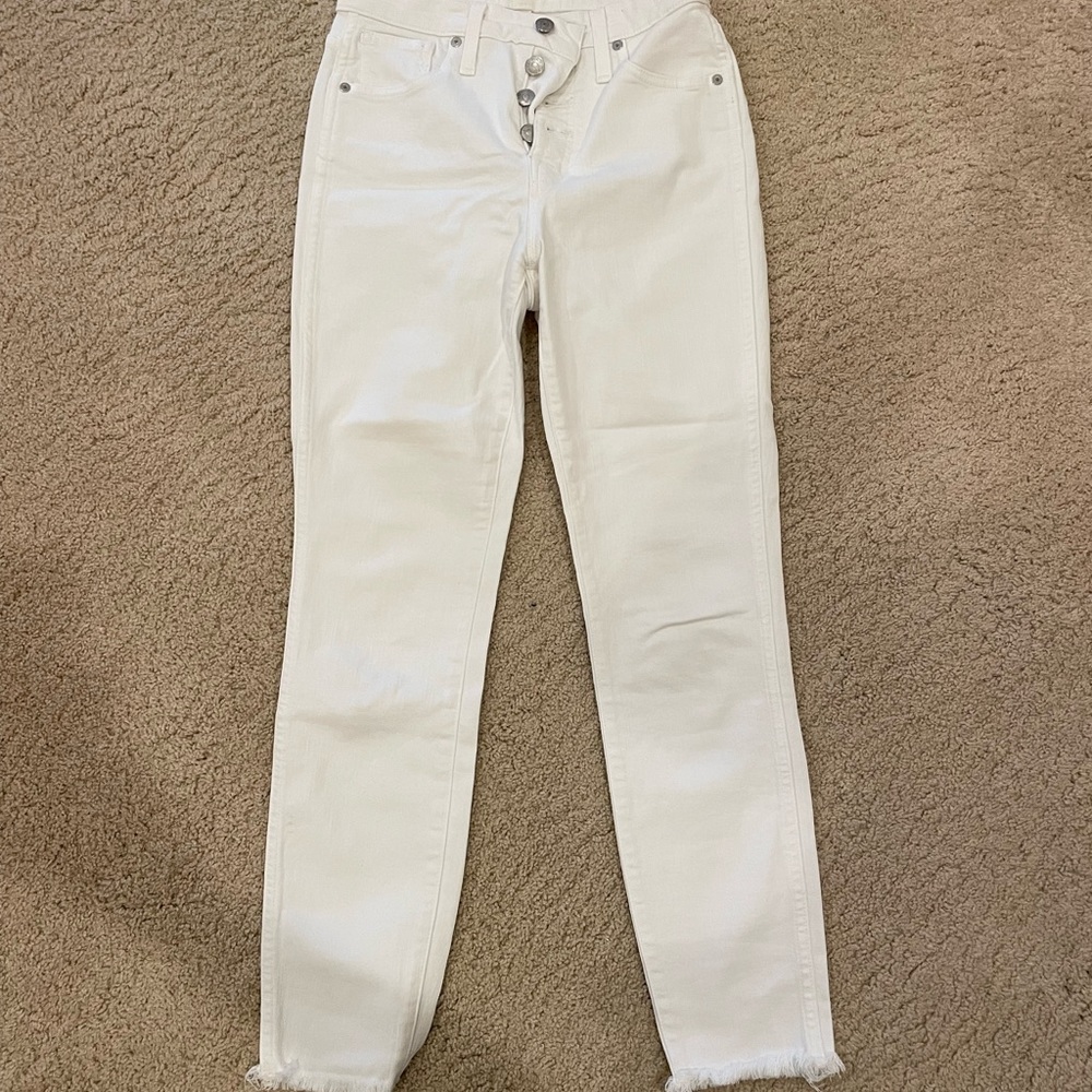 Madewell High Rise White Jeans